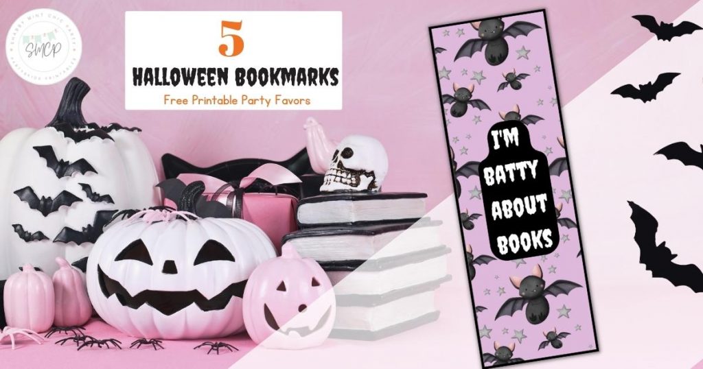 Bat Free printable Halloween bookmark