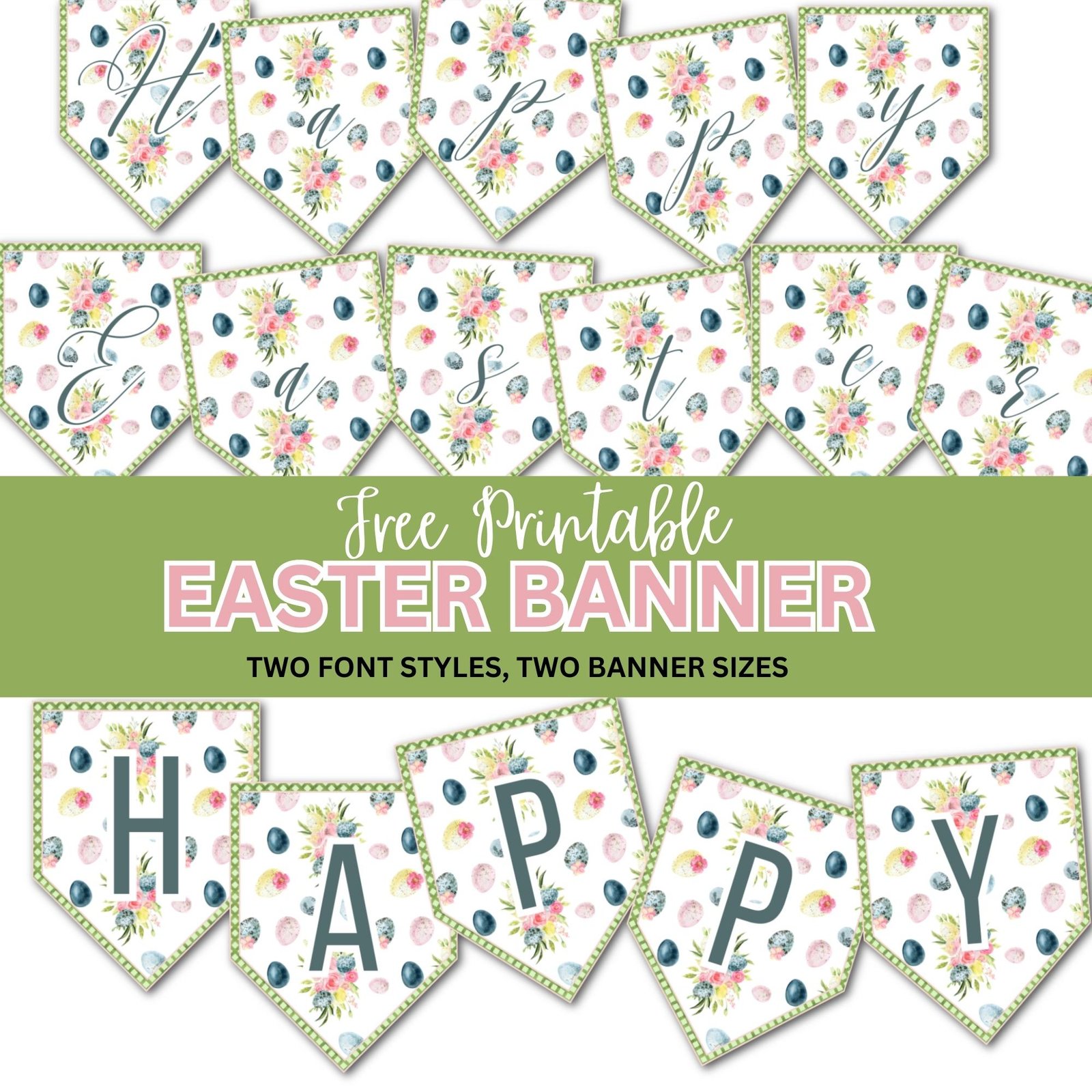 Happy Easter Banner free printable
