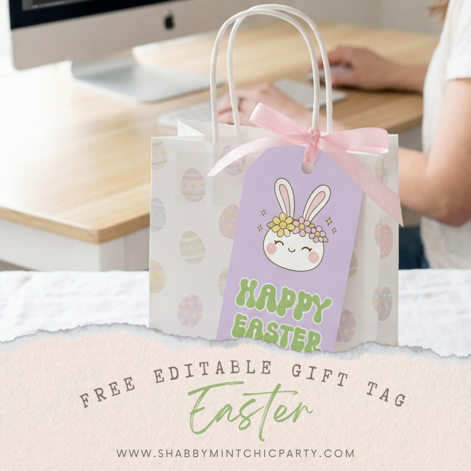 Free Printable Easter Bunny Gift Tags for Baskets, Treats & More ...